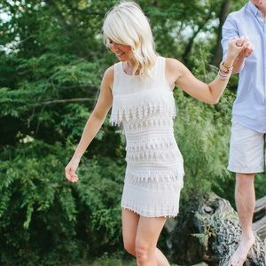 Dress the Population, White lace mini dress